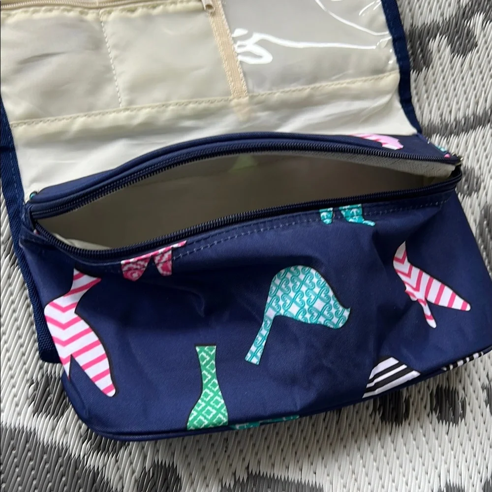 Navy Travel Organizer with Animal Print